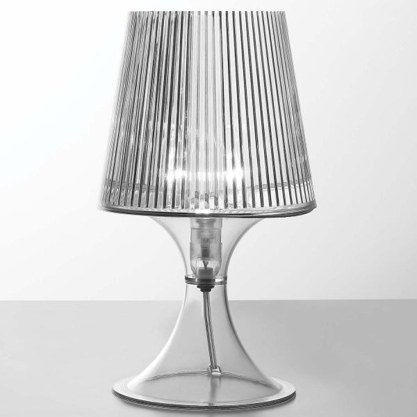 Lampada da tavolo in policarbonato trasparente Brixley
