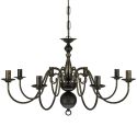 Lampadario Stile Antico Metallo Nero Lampadine 8 x E14