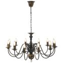 Candelabro Stile Anticato Nero 12 Lampadine E14