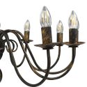 Candelabro Stile Anticato Nero 12 Lampadine E14