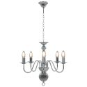 Lampadario Argento 5 Lampadine Attacco E14