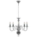 Lampadario Argento 5 Lampadine Attacco E14