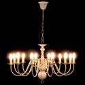 Candelabro Stile Anticato Bianco 12 Lampadine E14