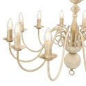 Candelabro Stile Anticato Bianco 12 Lampadine E14