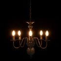 Candelabro Stile Anticato Nero 5 Lampadine E14