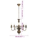 Candelabro Stile Anticato Nero 5 Lampadine E14