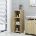 Set Mobili da Bagno 3 pz Rovere Sonoma in Truciolato