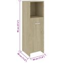 Set Mobili da Bagno 3 pz Rovere Sonoma in Truciolato