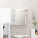 Set Mobili da Bagno 3 pz Bianco in Truciolato