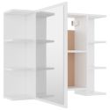 Set Mobili da Bagno 3 pz Bianco in Truciolato