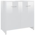 Set Mobili da Bagno 4 pz Bianco Lucido