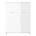 Set Mobili da Bagno 4 pz Bianco Lucido