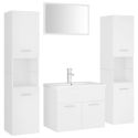 Set Mobili da Bagno Bianco in Truciolato