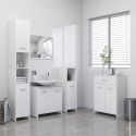 Set Mobili da Bagno 4 pz Bianco