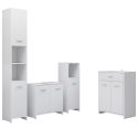 Set Mobili da Bagno 4 pz Bianco