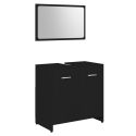 Set Mobili da Bagno 3 pz Nero in Truciolato