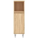 Set di Mobili da Bagno 3 pz Rovere Sonoma in Legno Multistrato