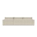 Divano letto matrimoniale con penisola Newilla Lounger - 357 Taura, Off White