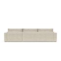 Divano letto matrimoniale con penisola Newilla Lounger - 357 Taura, Off White