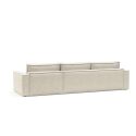 Divano letto matrimoniale con penisola Newilla Lounger - 357 Taura, Off White