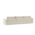 Divano letto matrimoniale con penisola Newilla Lounger - 357 Taura, Off White