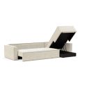 Divano letto matrimoniale con penisola Newilla Lounger - 357 Taura, Off White