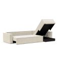 Divano letto matrimoniale con penisola Newilla Lounger - 357 Taura, Off White