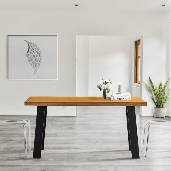 Tavolo da pranzo in legno massello 160 x 90 cm Simple 160