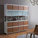 Scaffale libreria con ante Melker 35