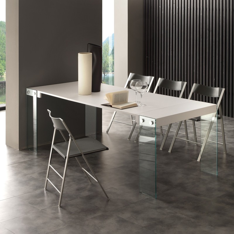 Tavoli consolle allungabili con sedie in legno o acciaio - Smart Arredo  Design