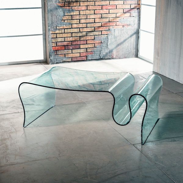 Tavolino da salotto divano in vetro curvo Swan By Sovet in Offerta O –  Mobilificio Adriatico