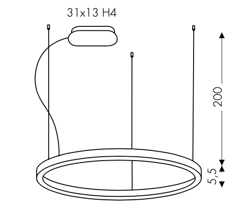 Lampadario a sospensione circolare a LED Bellai Home